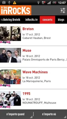 les inRocKs android App screenshot 2